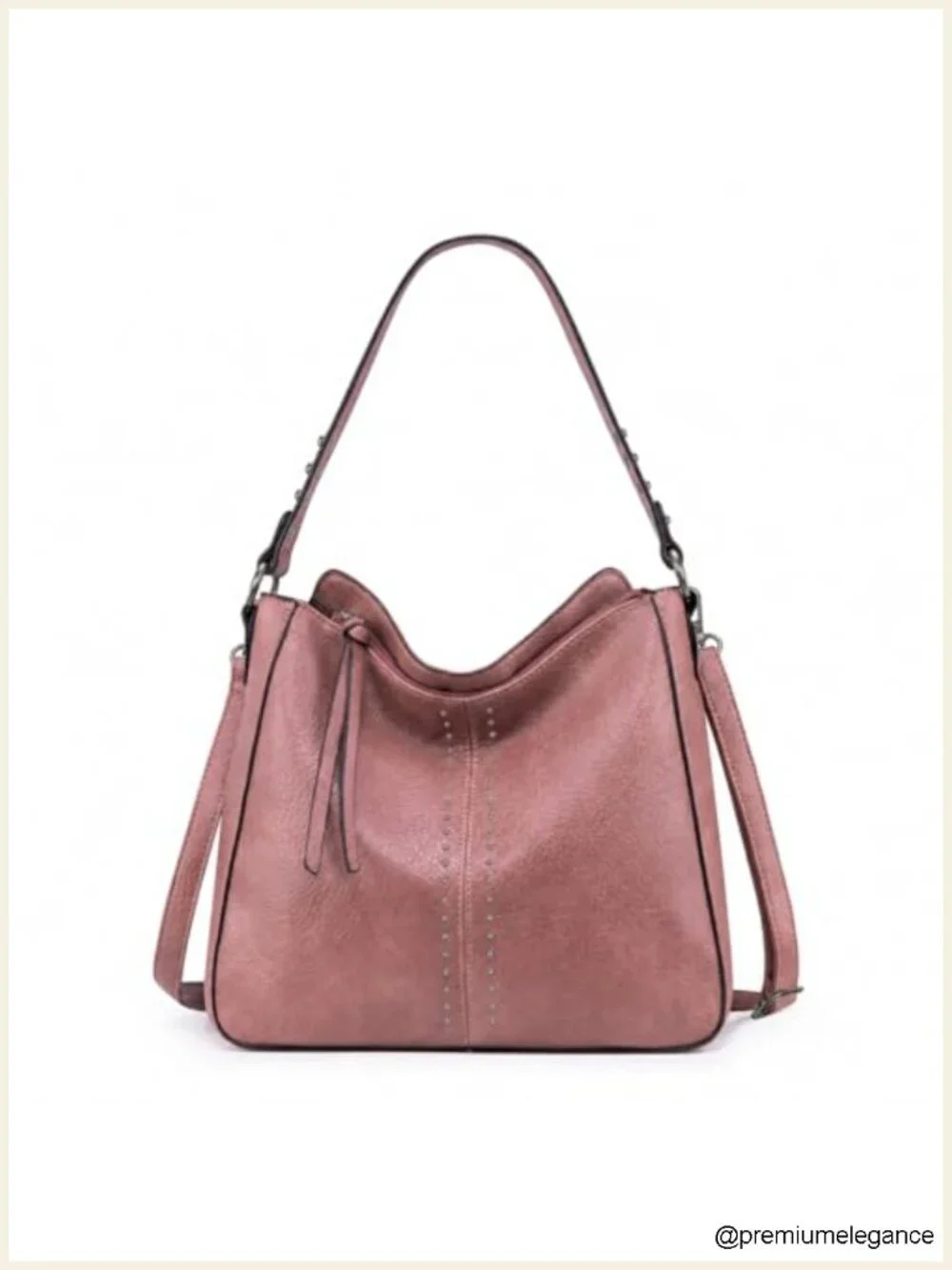 Faux Leather Hobo Bag Crossbody Purse with Detachable Strap Large Capacity